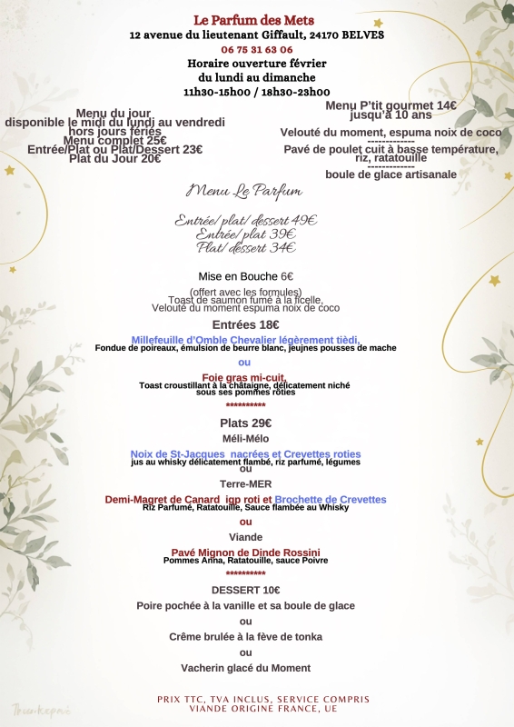 Le Parfum Des Mets - restaurant BELVES - top resto Pays-de-belvès
